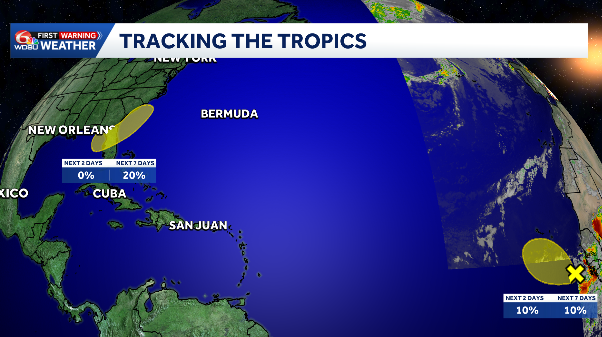 Tracking the tropics: two areas of interest being watched for potential development, including near Florida