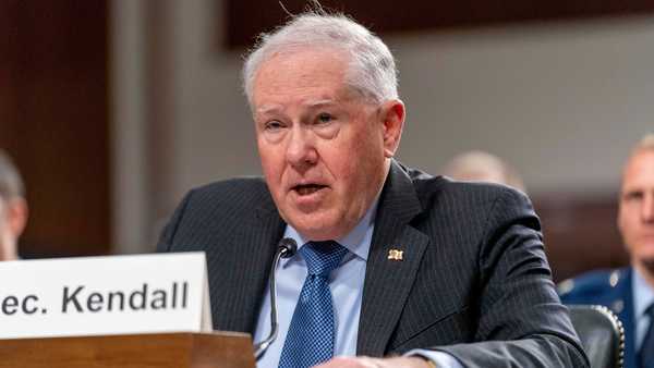 FILE - Secretary of the Air Force Frank Kendall speaks during a Senate Armed Services budget hearing on Capitol Hill in Washington, May 2, 2023. (AP Photo/Andrew Harnik, File)