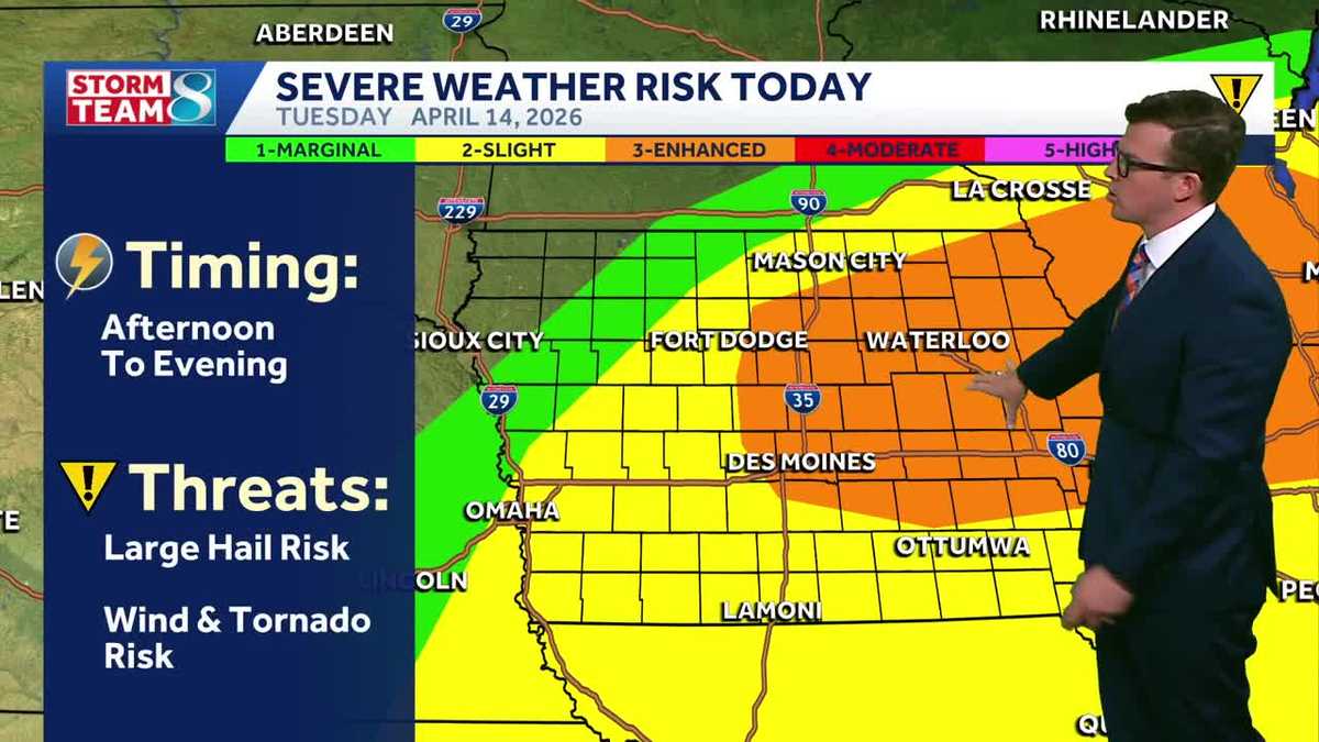 Iowa weather: What to know about severe storm chances approaching Tuesday and Wednesday