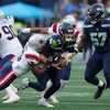Sam Darnold injures hip on Seahawks' first series of opener and is ruled out for rest of game