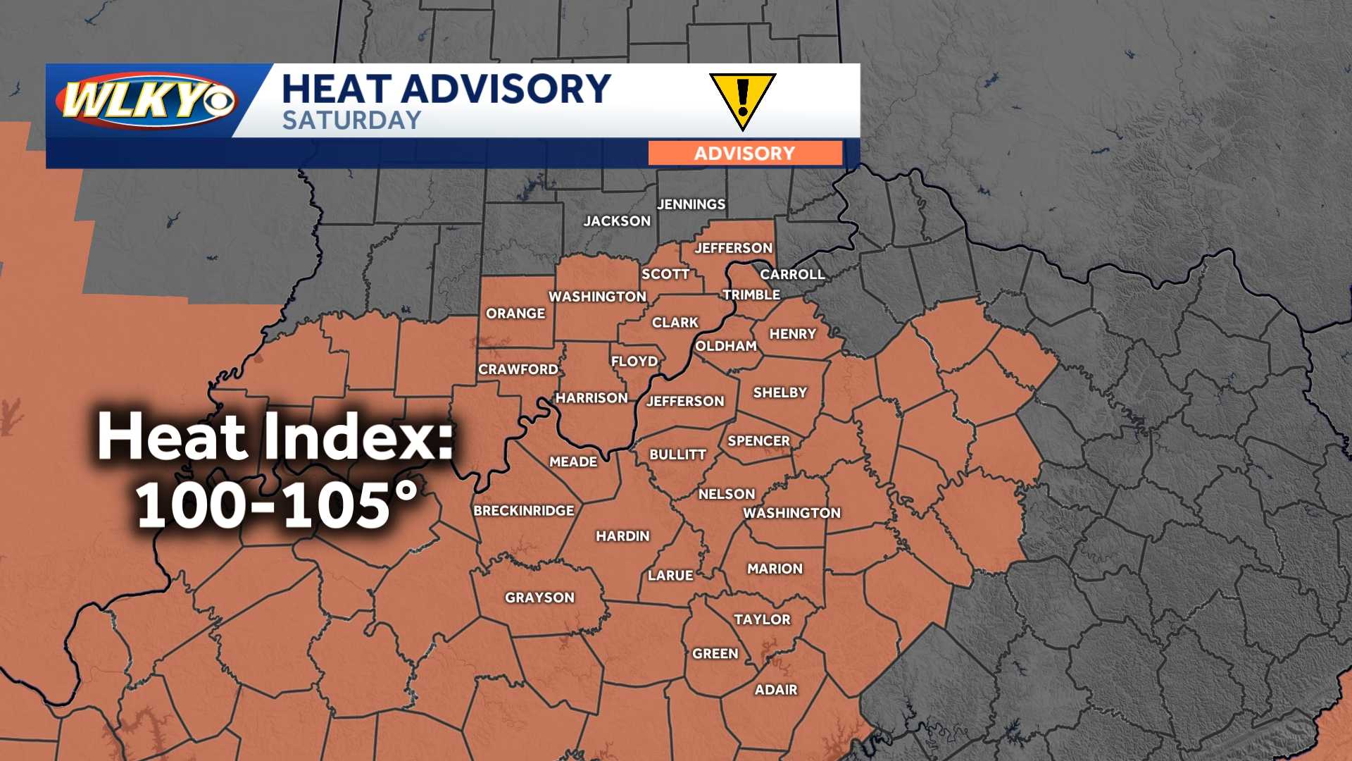 Extreme heat warning extended to Friday; heat indices over 100 degrees ...