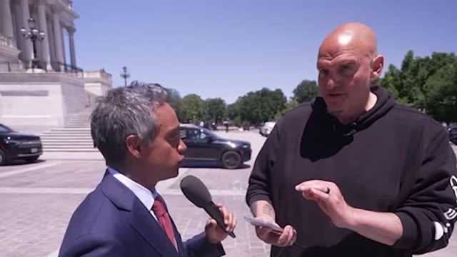 Sen. John Fetterman addresses controversy surrounding Maine Senate candidate