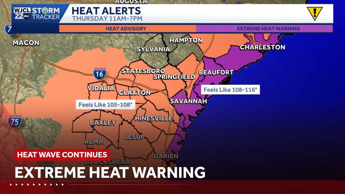 Heat wave continues as feels like temperatures may top 110° in the Savannah area
