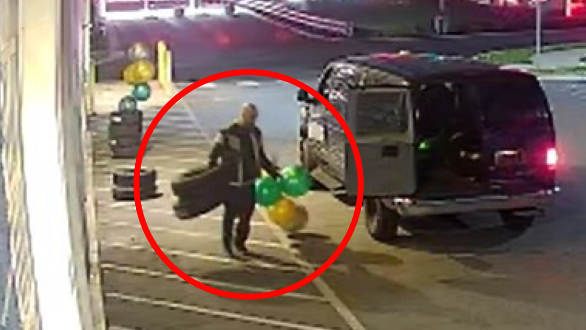 Police seek suspect seen stealing tires from Pa. tire shop, officials say