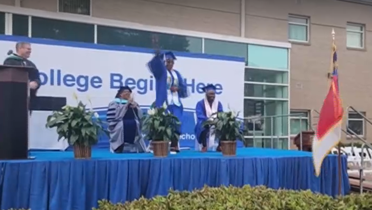 70-year-old North Carolina woman boogies across the stage to receive her high school diploma