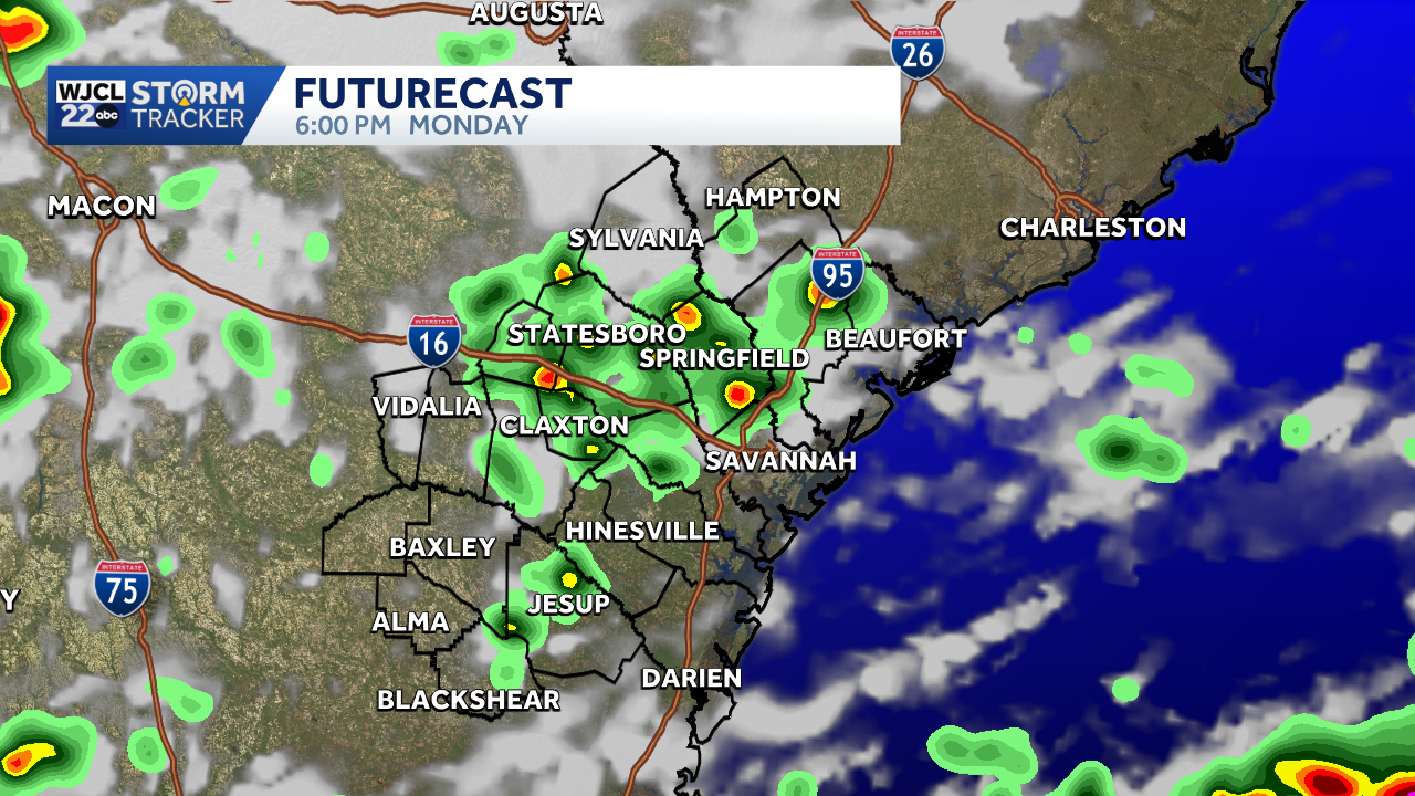 Savannah: Labor Day forecast brings slightly cooler temperatures & spotty rain chances