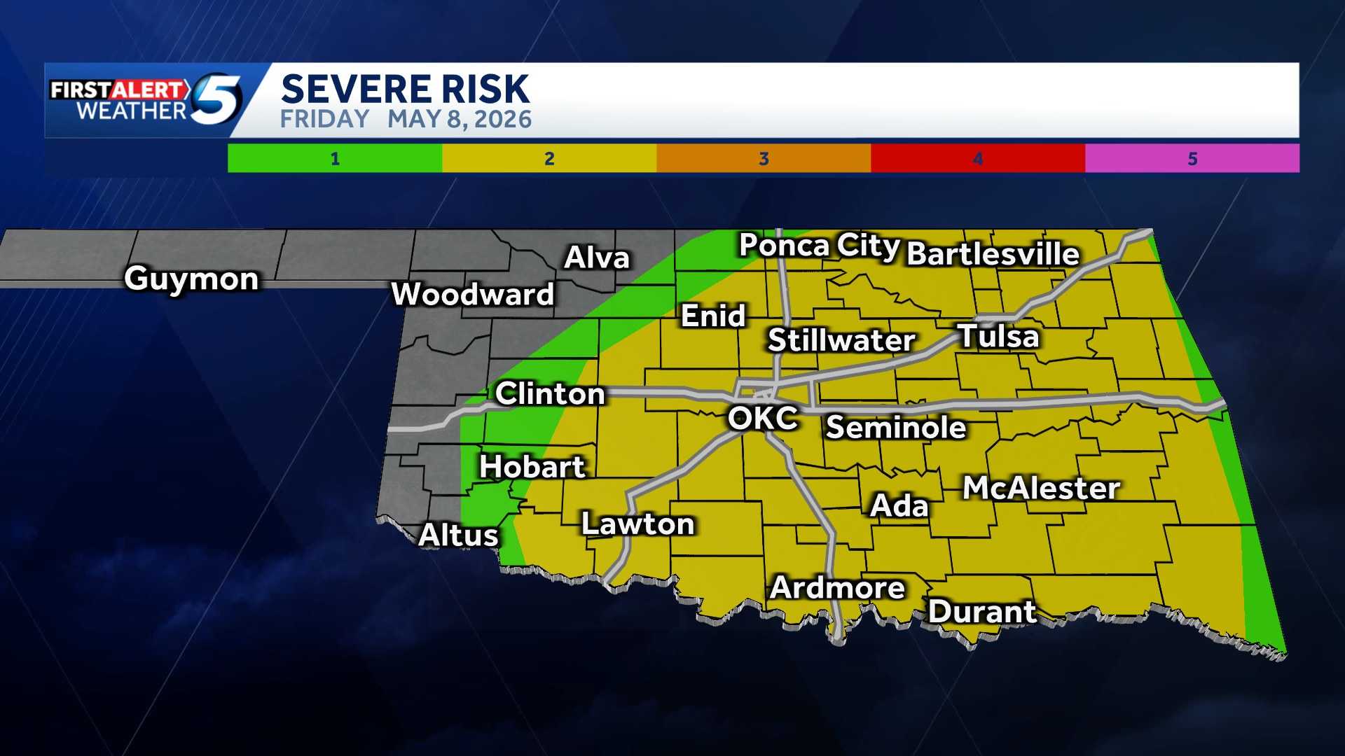 UPDATES: Tornado warning issued as storms continue to track across Oklahoma