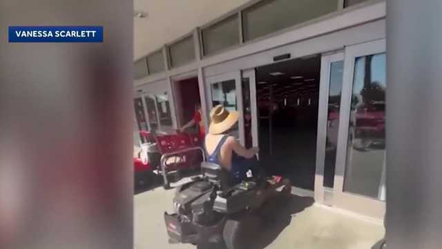 Police: Florida teens arrested after joyriding on lawn mower inside Target store