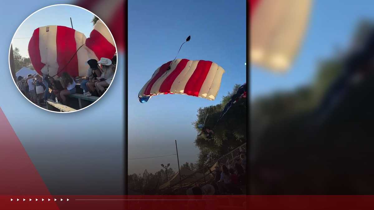 VIDEO: Skydiver carrying American flag crashes feet away from Folsom Pro Rodeo crowd - KCRA