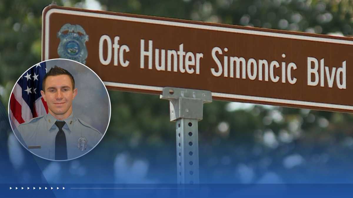 KCK street renamed in honor of fallen Officer Hunter Simoncic