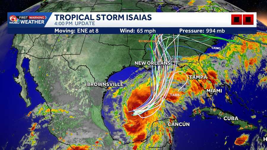 Bb Modals Tropical Storm Isaias: Latest track and spaghetti models - WDSU