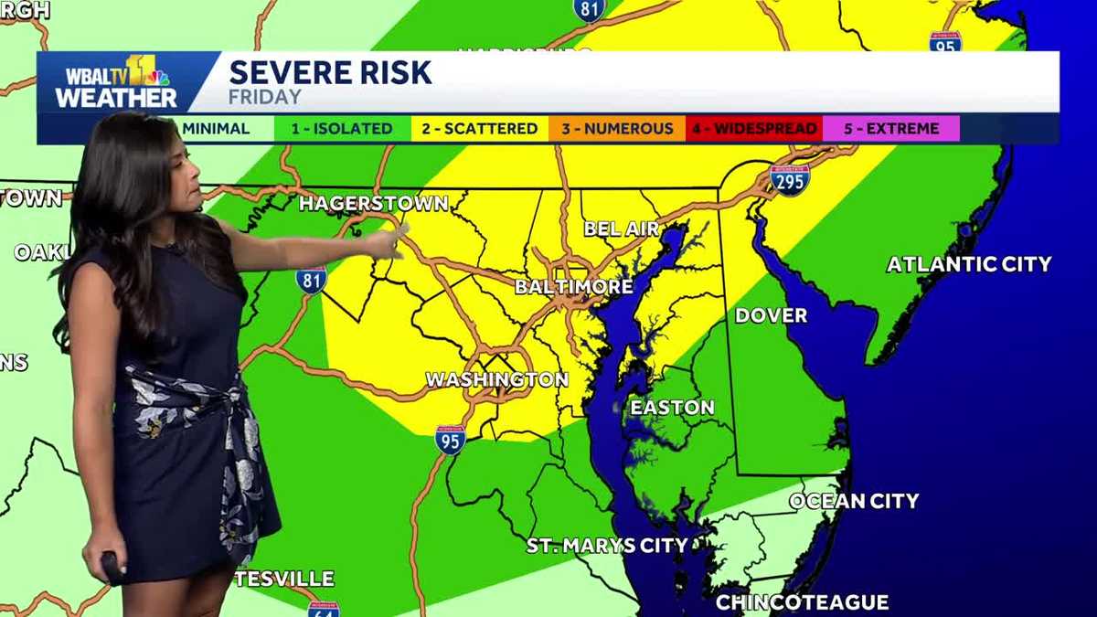 Thunderstorms likely for Maryland Friday afternoon and evening