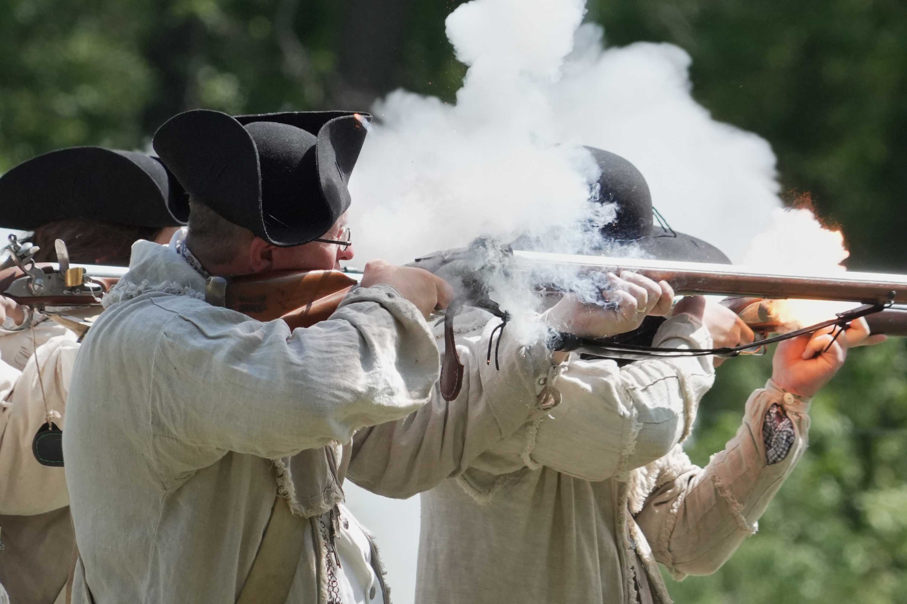 Muskets like those from 1776 are mostly exempt from today’s gun laws