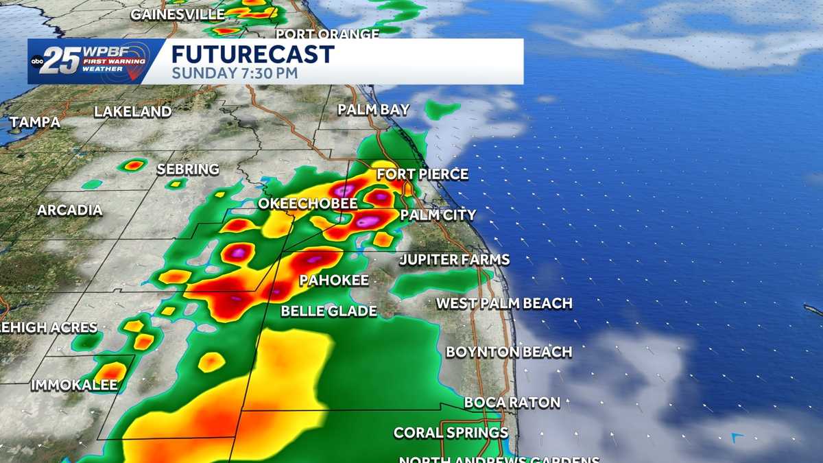 High heat and scattered storms through the evening