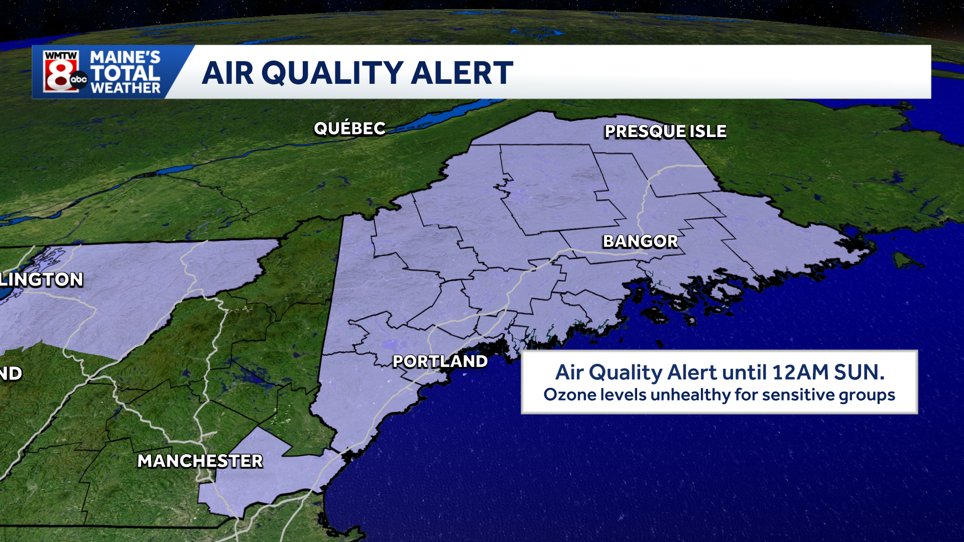 Air Quality Alert issued across Maine for 4th of July weekend