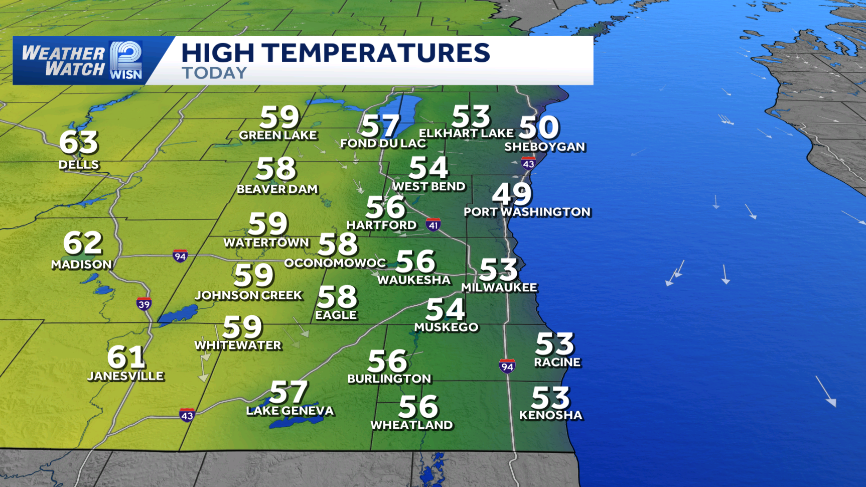 Cool today, storms tomorrow for southeast Wisconsin