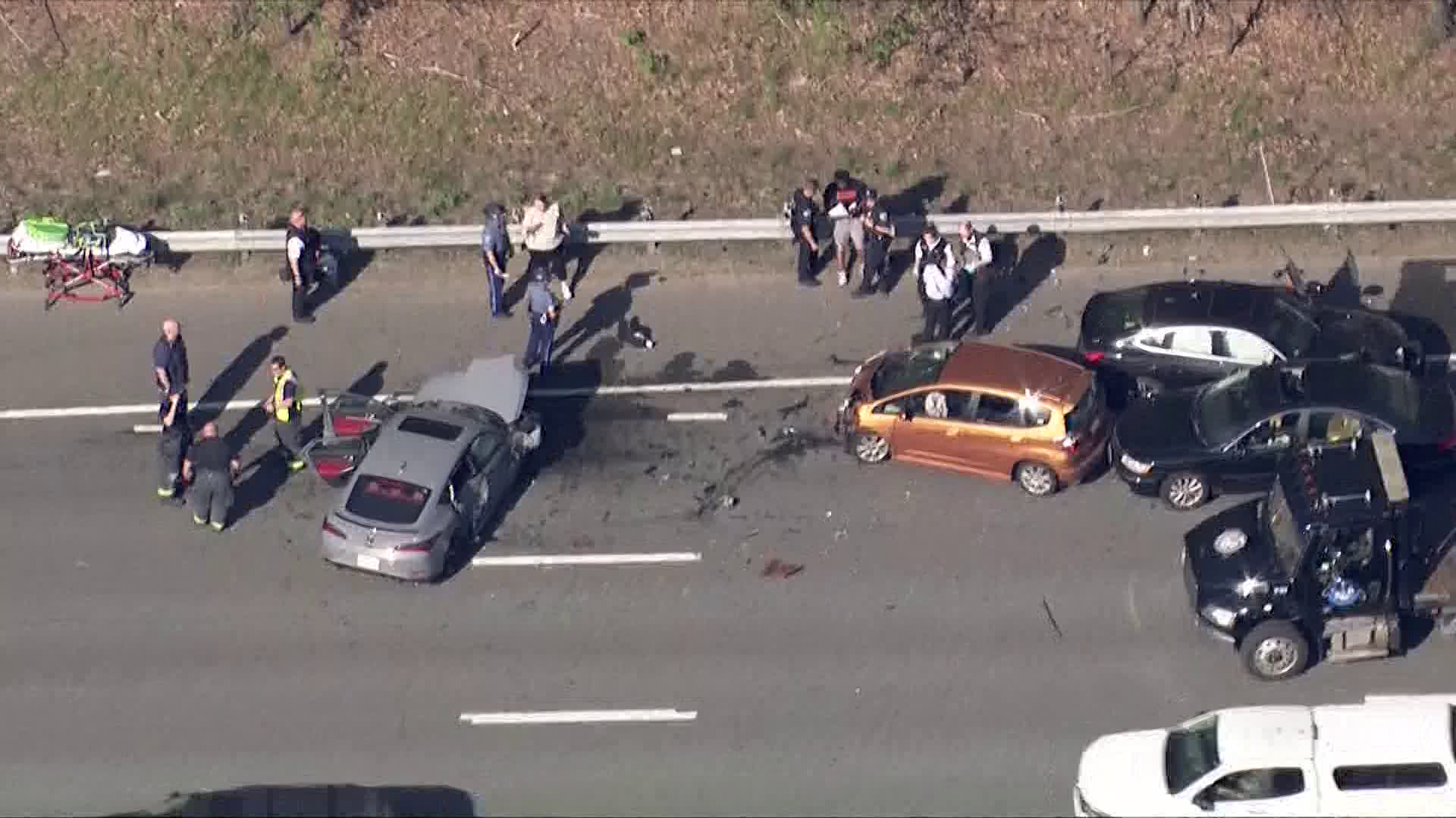 Watch: Dashcam video shows scary wrong-way crash on Route 3