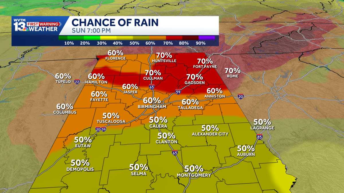 Alabama weather: Hot and humid, scattered heavy storms - WVTM