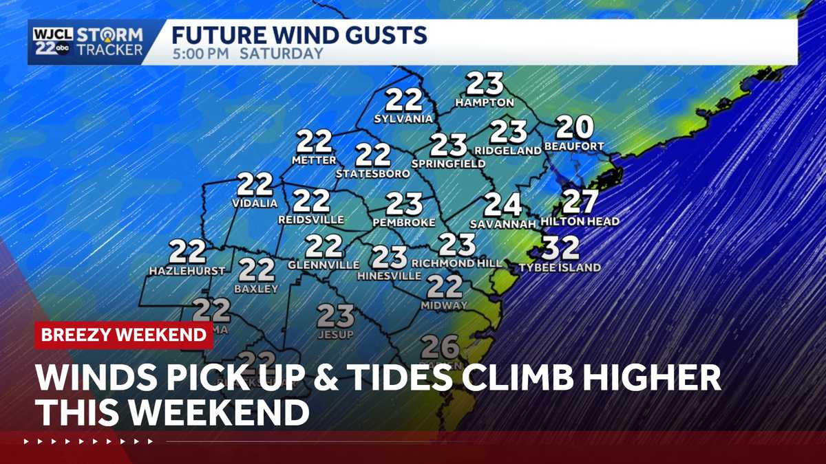 Winds pick up, coastal flooding possible this weekend in Coastal Georgia, Lowcountry