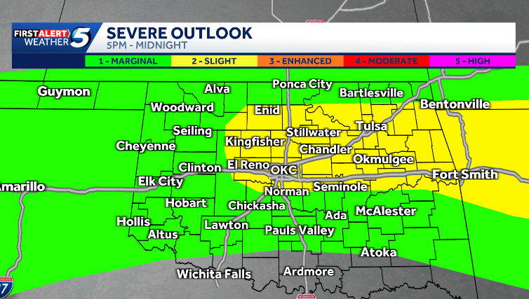 Severe thunderstorm watch issued for much of Oklahoma Saturday - KOCO