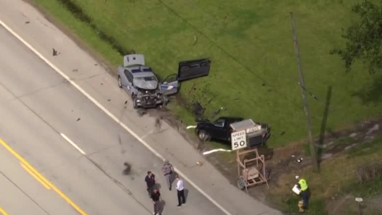 Man arrested after crash involving KSP cruiser closes northbound Dixie Highway