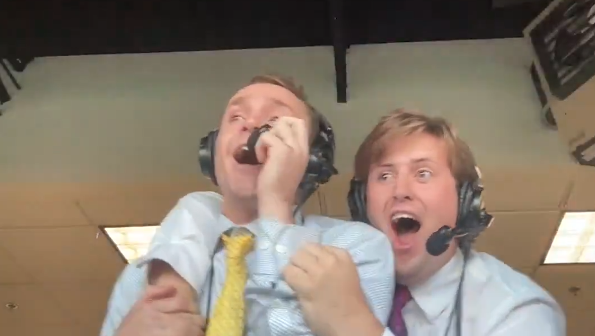 Iowa student broadcasters go viral for emotional call of Michigan game
