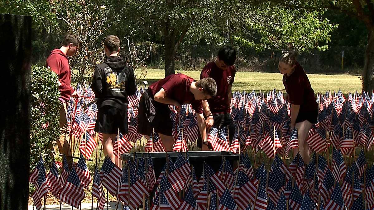 Flags for the Fallen set for this weekend at National Museum of the Mighty Eighth Air Force