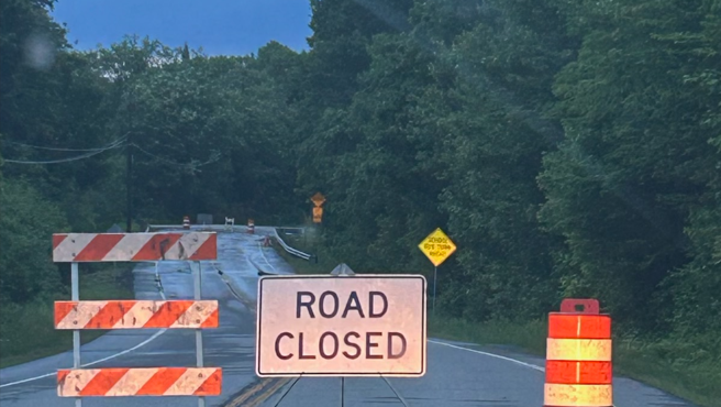 Flooding closes VT Route 114 Bridge in Norton