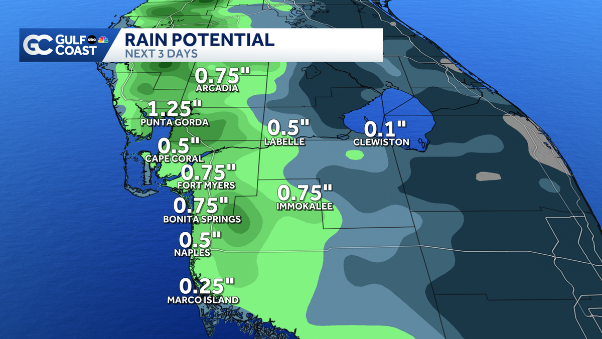 Scattered showers Friday night with more rain Memorial Day weekend