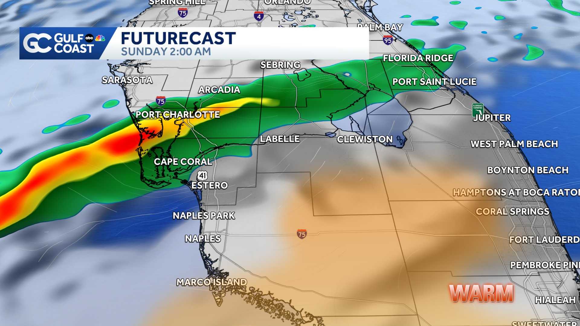 Dry and mild Friday night across the Gulf Coast, weekend rain expected ...
