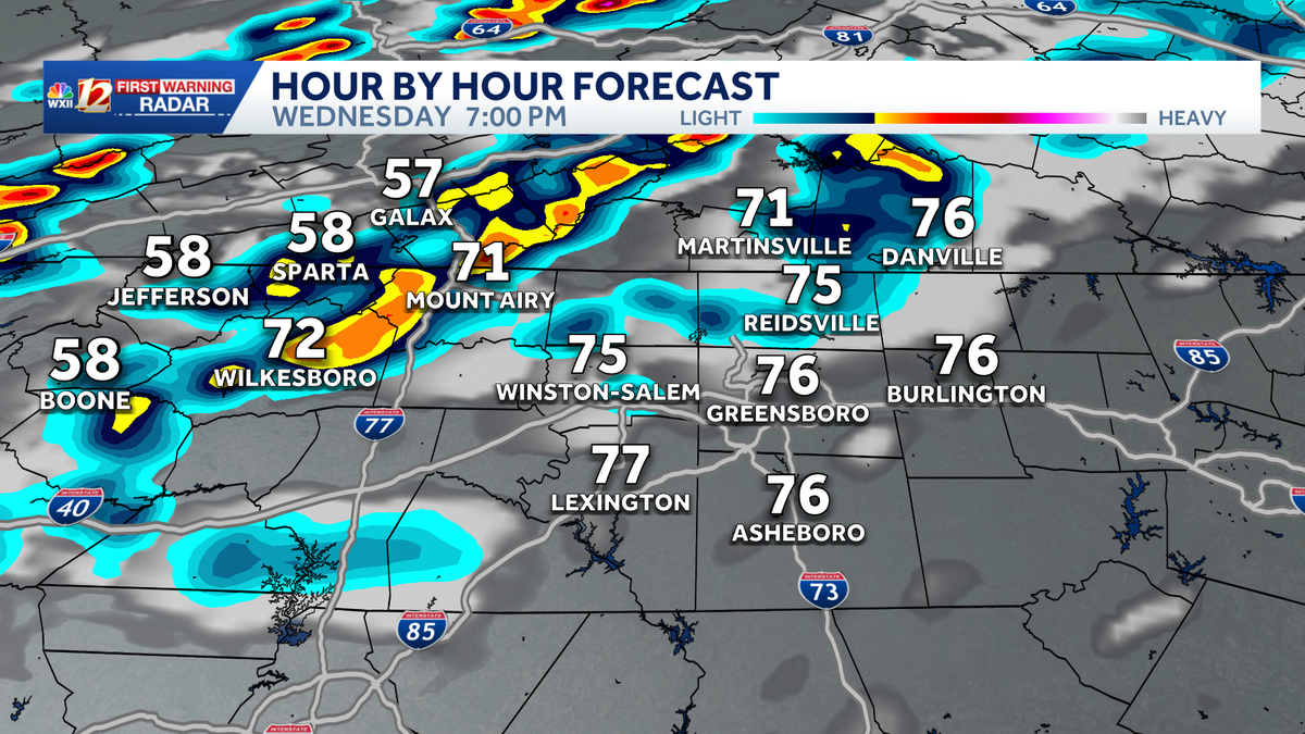 Rain and storm chances return late Wednesday | Cooler, dry Thursday - WXII