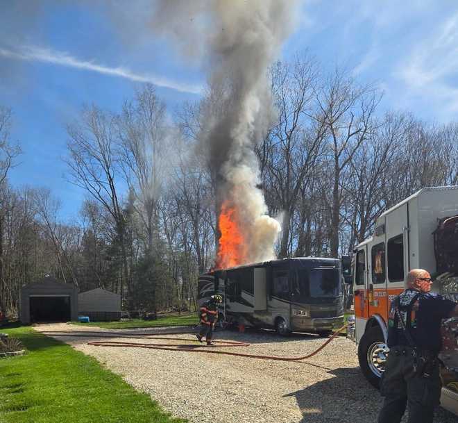 Fire crews quickly contain RV fire in York County