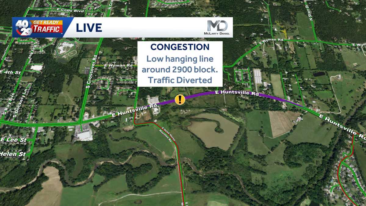 Get Ready Traffic: Fiber optic line hanging in Fayetteville causes traffic backup