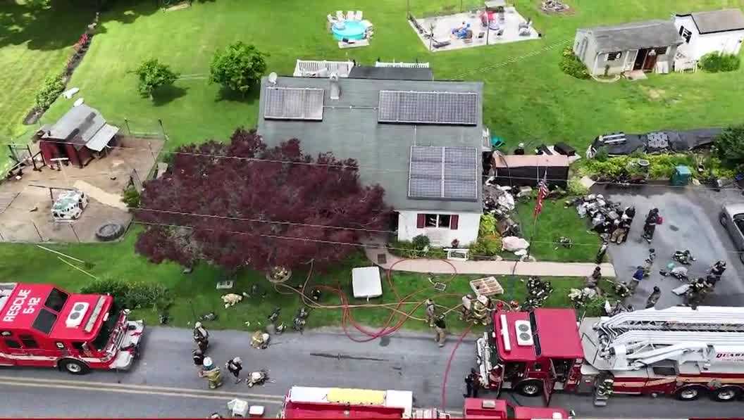 More than a dozen crews respond to fire at Lancaster County, Pa. home
