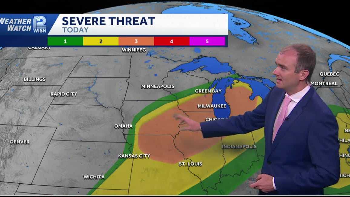Severe storms possible across southern Wisconsin Thursday afternoon