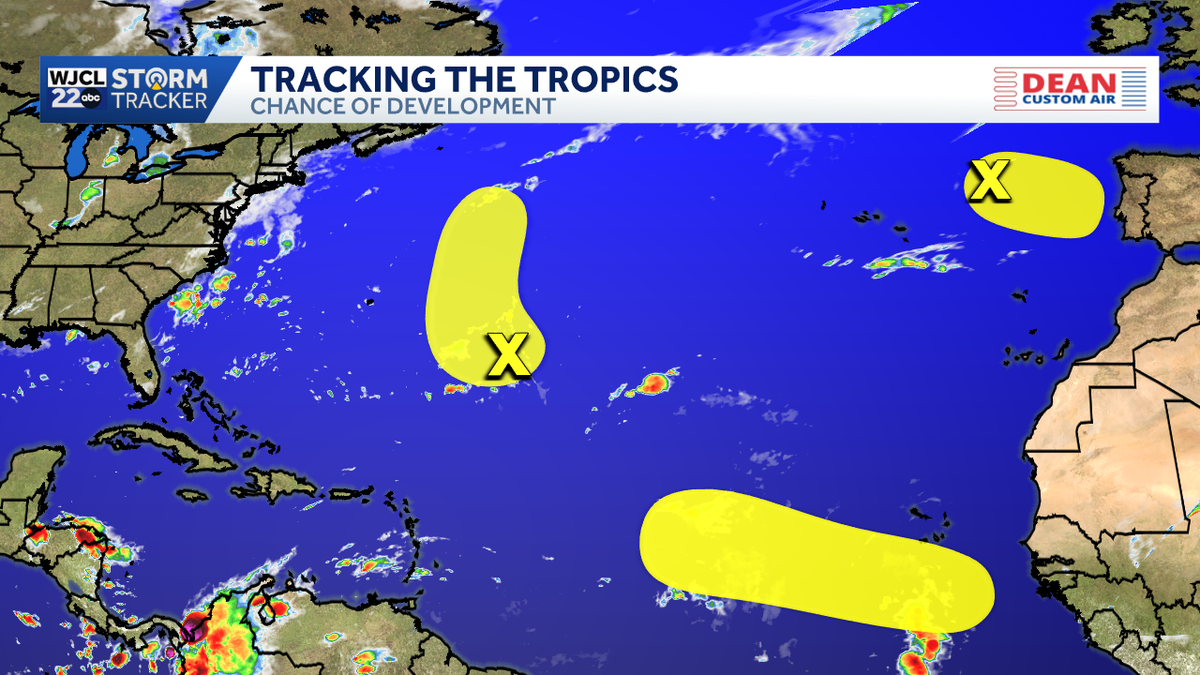 New tropical outlook shows three disturbances in the Atlantic Basin