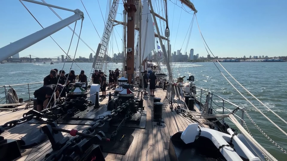 Doug Meehan's aboard Sagres as ship sails into the Atlantic