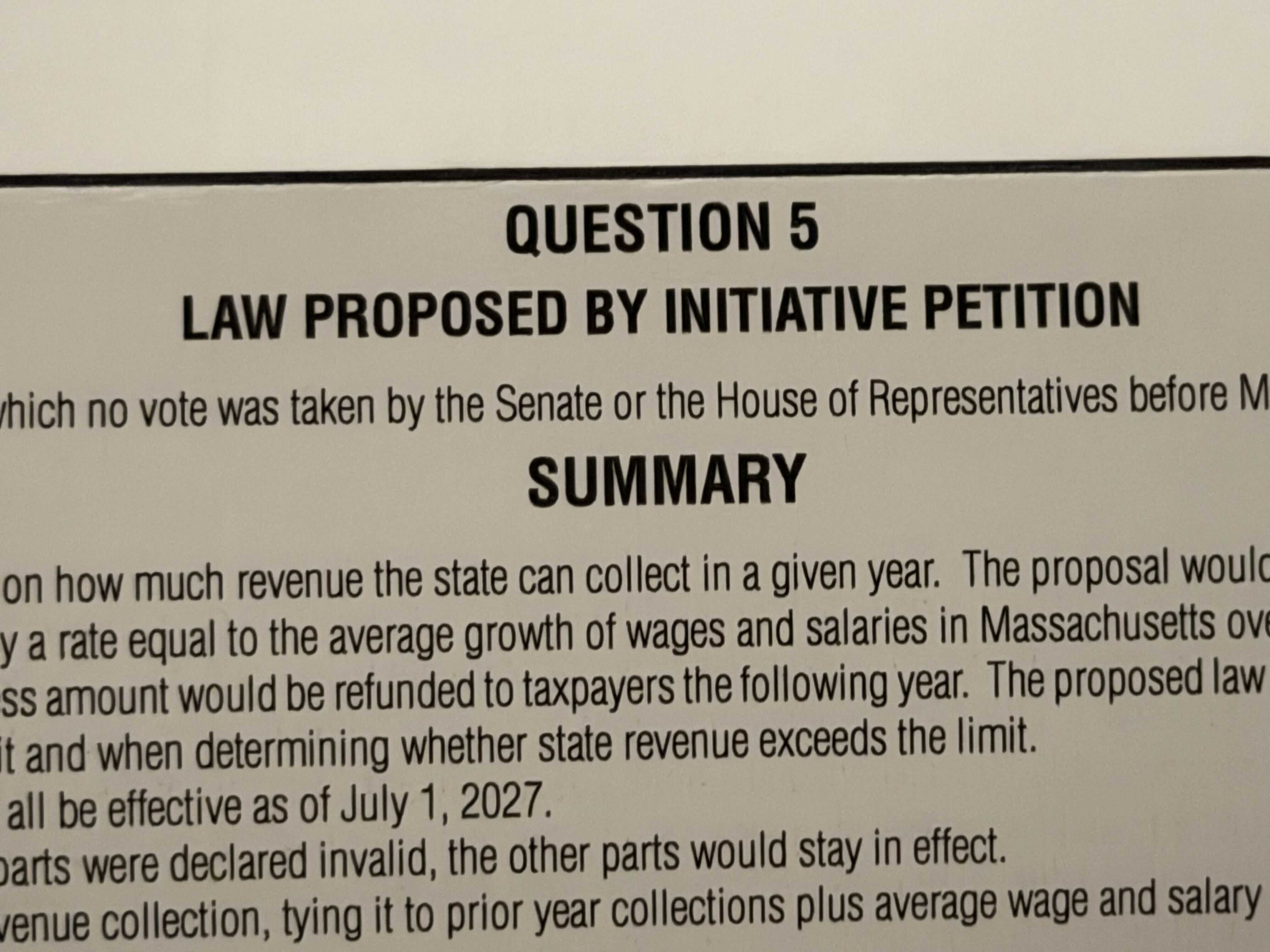 wcvb.com - Phil Tenser - Ballot question 5: Future state revenue growth limits for Mass.