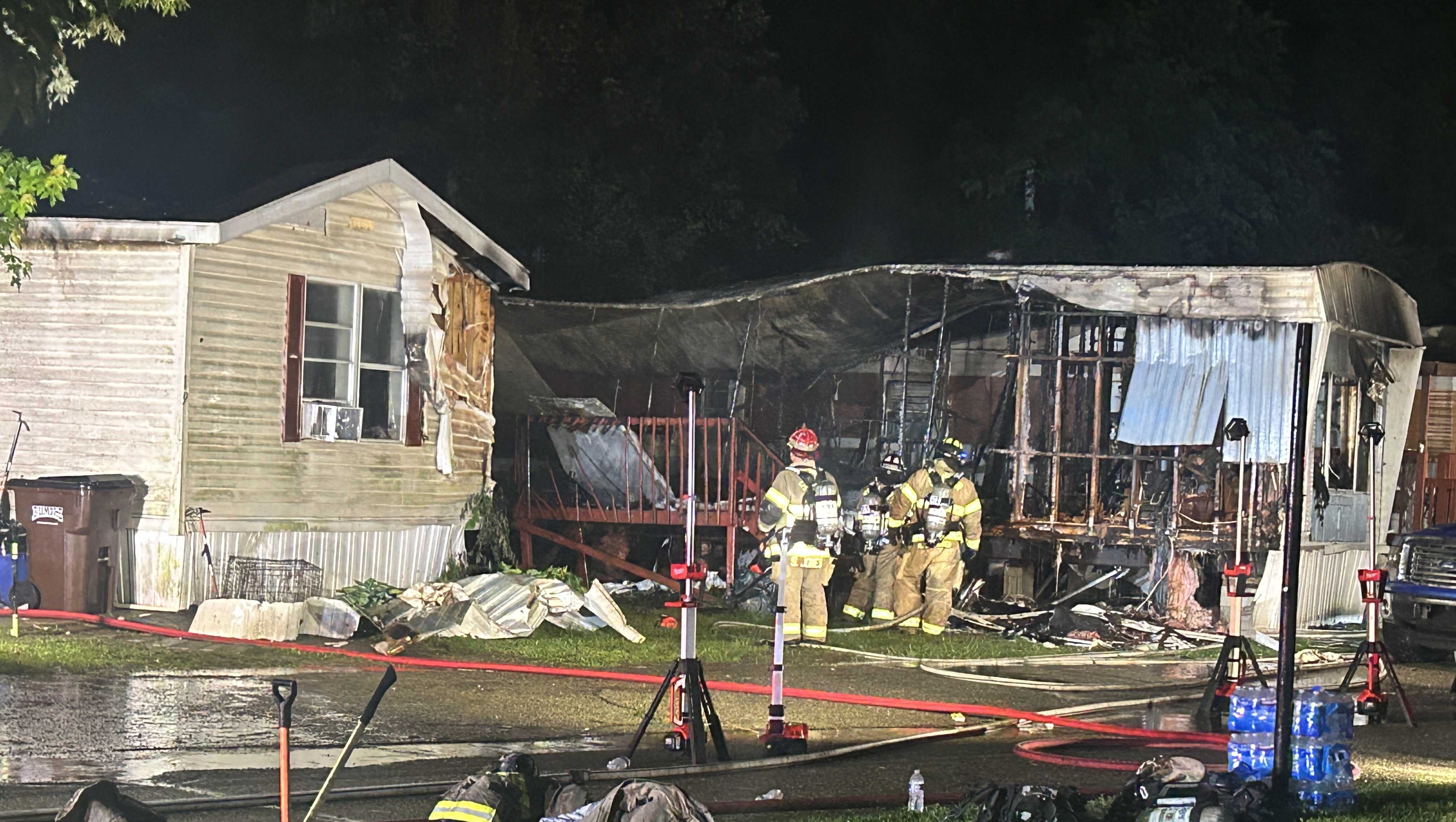 Mobile home fire leaves serious damage in Butler County neighborhood