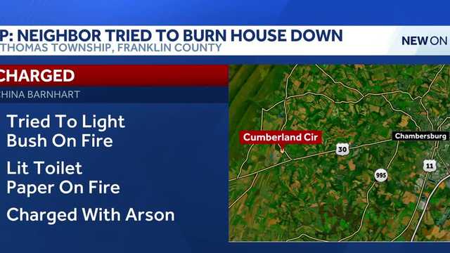 Franklin County woman charged with arson after fire damages neighbor's home, police say
