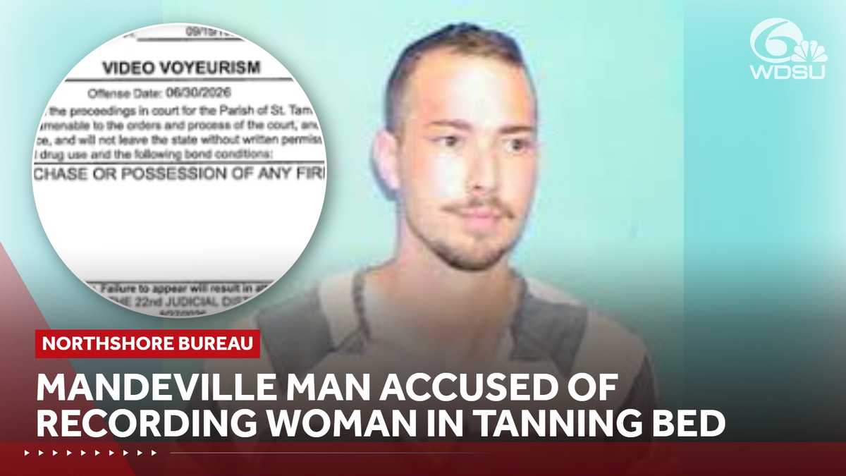 Mandeville man accused of tanning bed recording