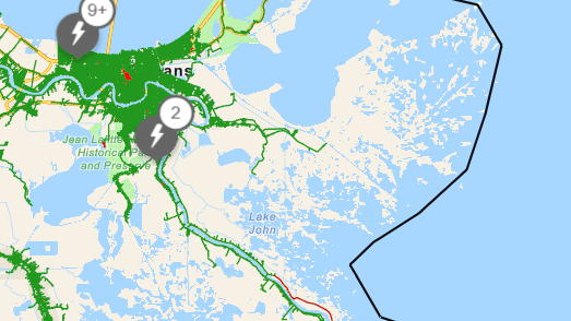 Live Map: Track power outages across Louisiana