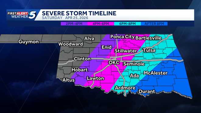 Oklahoma Storm Risk April 25, 2026