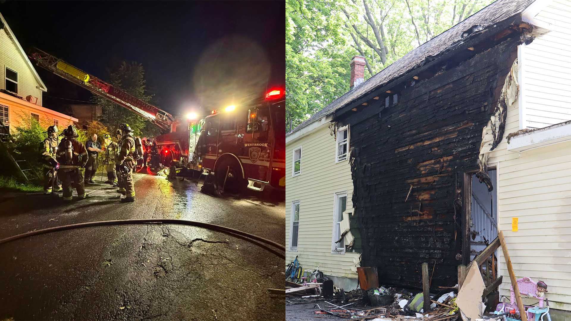 Westbrook fire that displaced two families ruled accidental