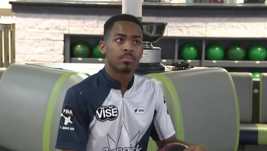 Alex Horton, a world champion bowler, returned to 222 Dutch Lanes to celebrate his victory