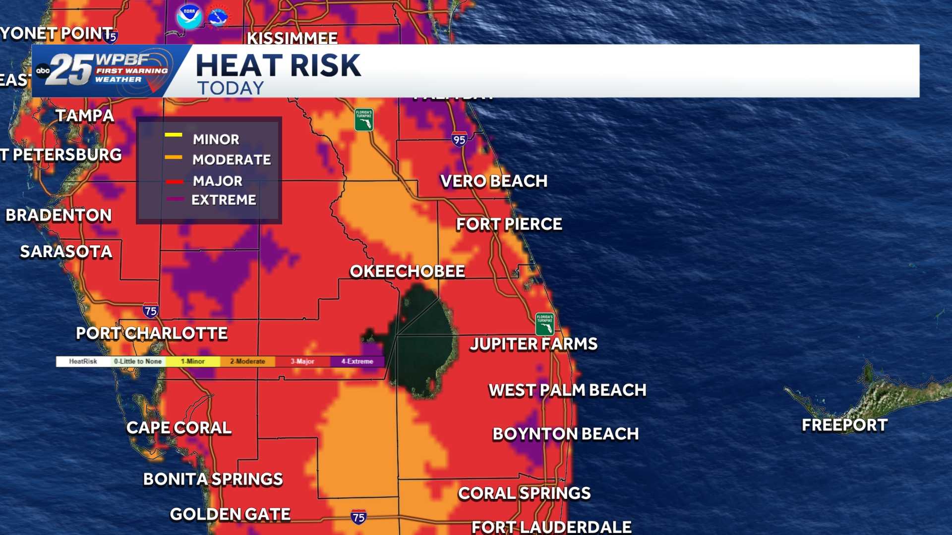 Heat advisory for South Florida with feels-like temps near 112