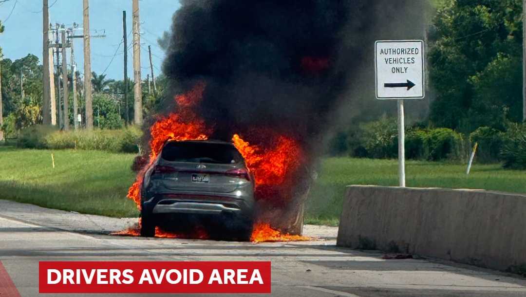 Vehicle fire shuts down Florida's Turnpike northbound lanes in Martin County