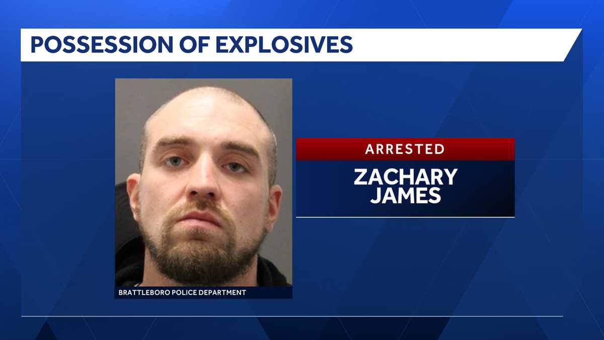 Vermont man arrested for allegedly having explosives in his bag