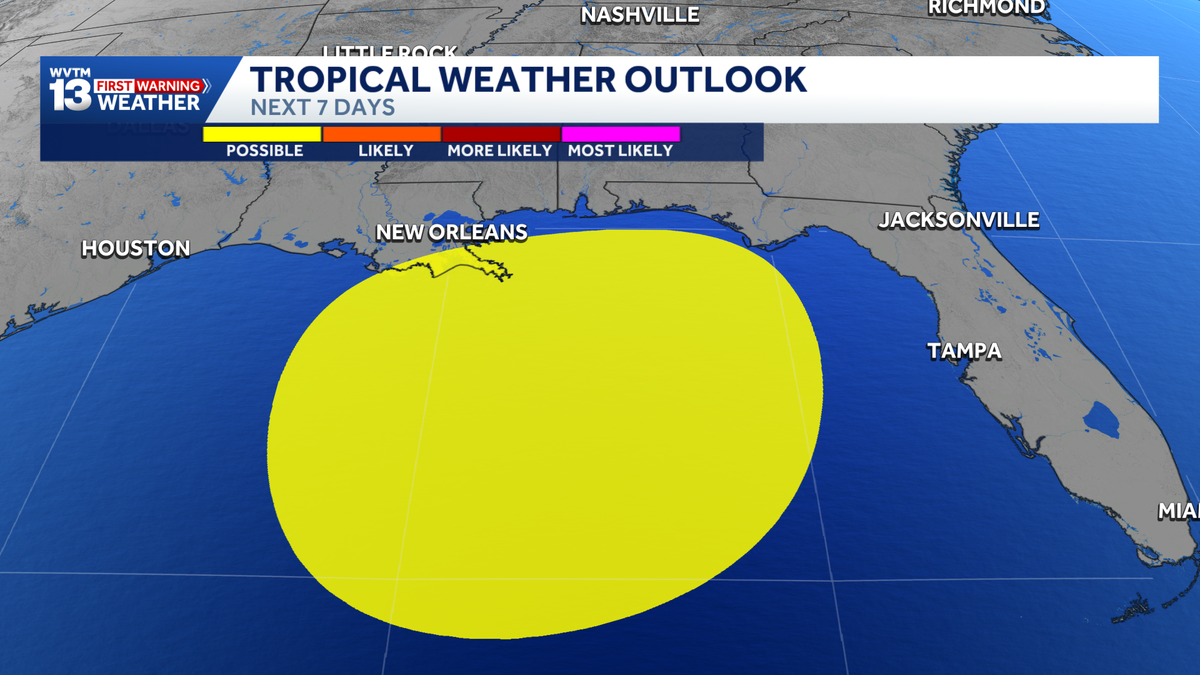 Gulf Disturbance: NHC tracking a developing low over the northern Gulf