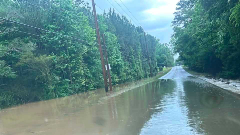 TAKE A LOOK: Sunday storms bring flooding, downed trees to central Alabama communities